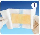 5*10 cm Advanced Hydrocolloid wound dressing with thin border