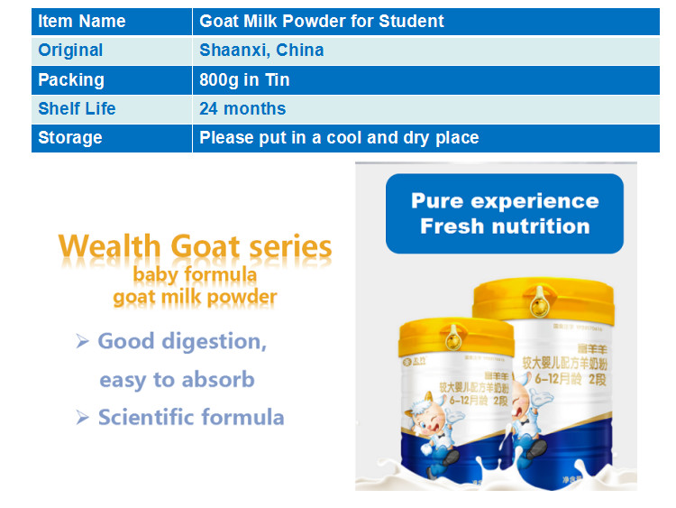 GMP Milky White 800g Baby Formula Goat Milk Powder