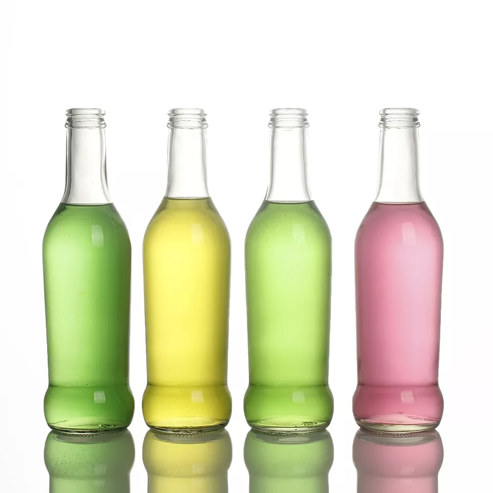 250ml 330ml 355ml Glass Juice Bottle For Fruit Soda Beverage And Cosmetic