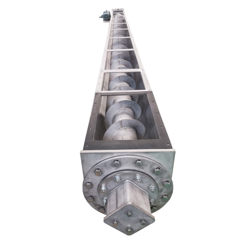 OEM Custom Large Capacity Stainless Steel Inclined Sawdust Screw Auger Conveyor