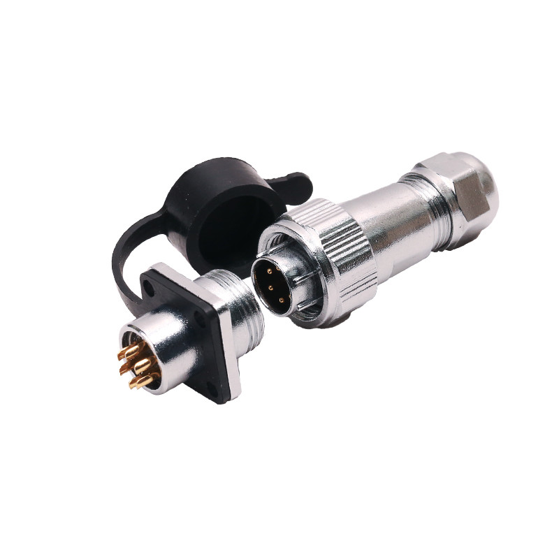 Waterproof 6 Pin Circular Connector Straight Shell Rohs Certified