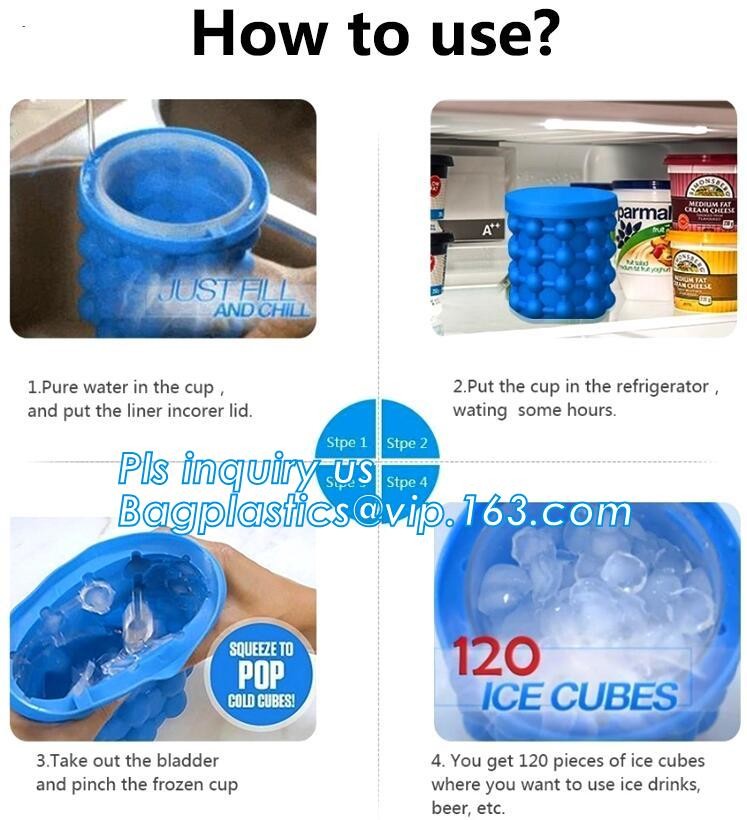 custom ice bucket silicone ice cube maker genie silicone,barware factory sells inflatable wine beer champagne silicone i