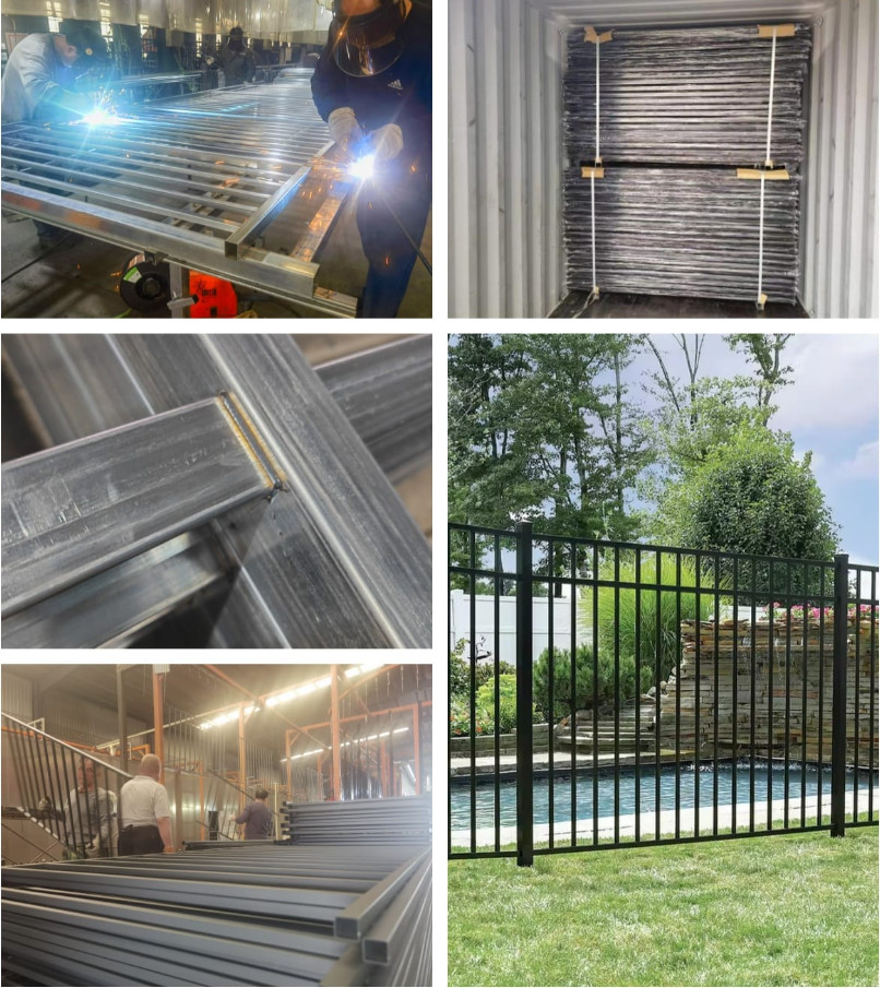 Heavy Duty Square Tube Bar Powder Coated Tubular Fencing Garden
