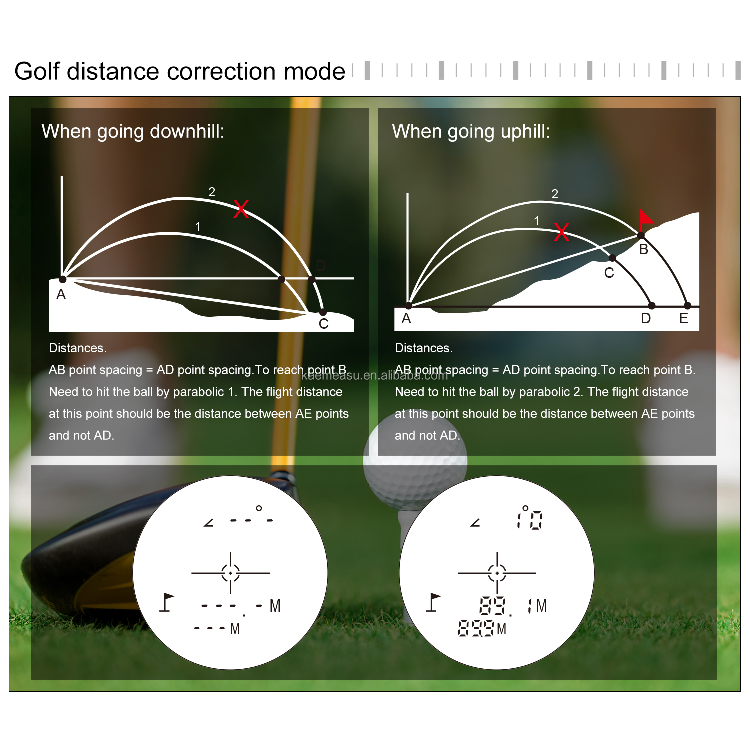 High-precision fast response laser rangefinder 450M telescope golf rangefinder