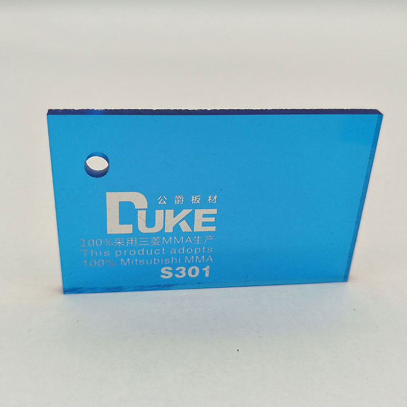 3mm 8mm Transparent Blue Pmma Cast Acrylic Sheet Signage Material