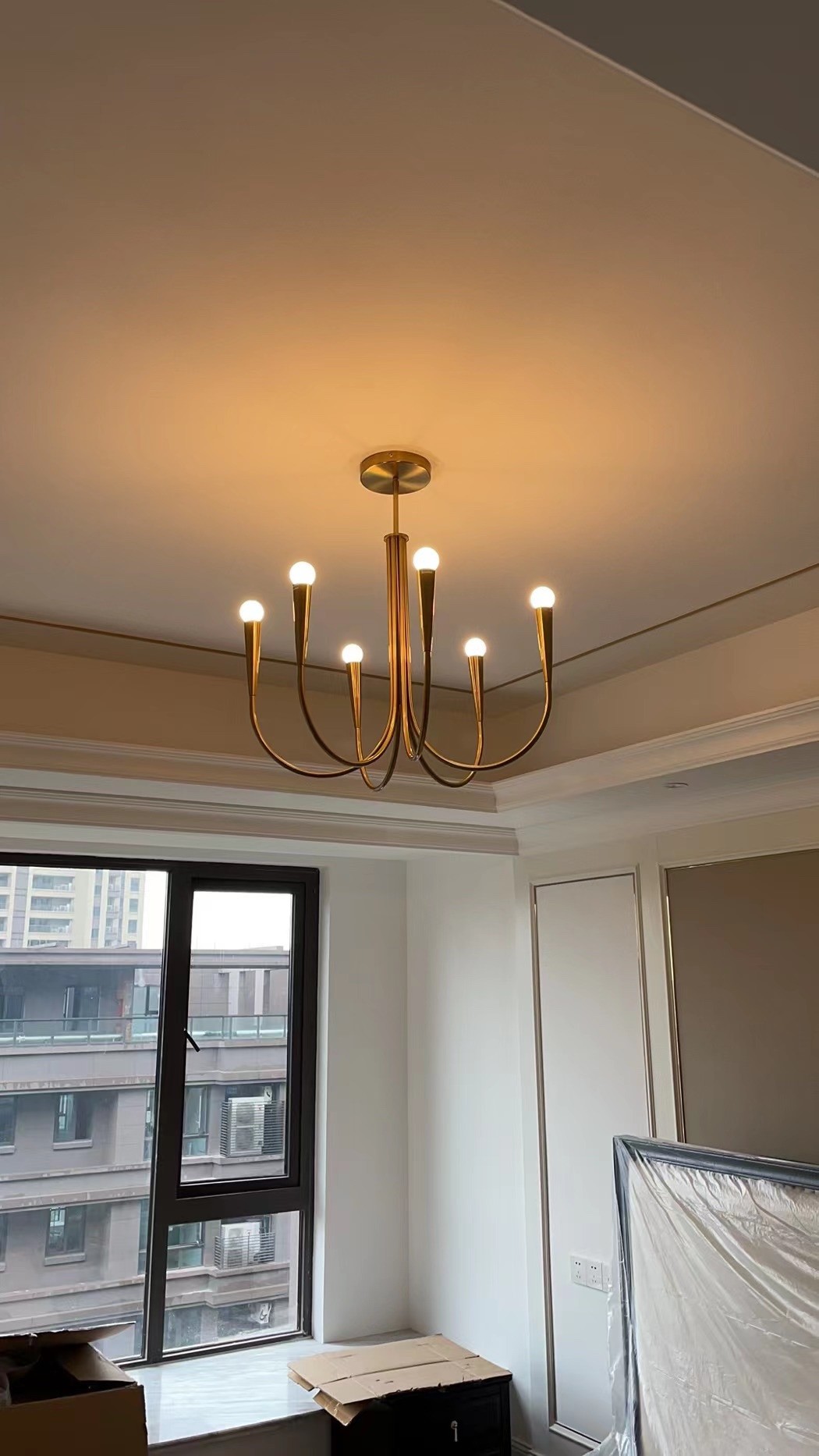 Retro Style Swoop Arm Chandelier Living Room Luxury American pendant lamp best lighting(WH-AP-570)