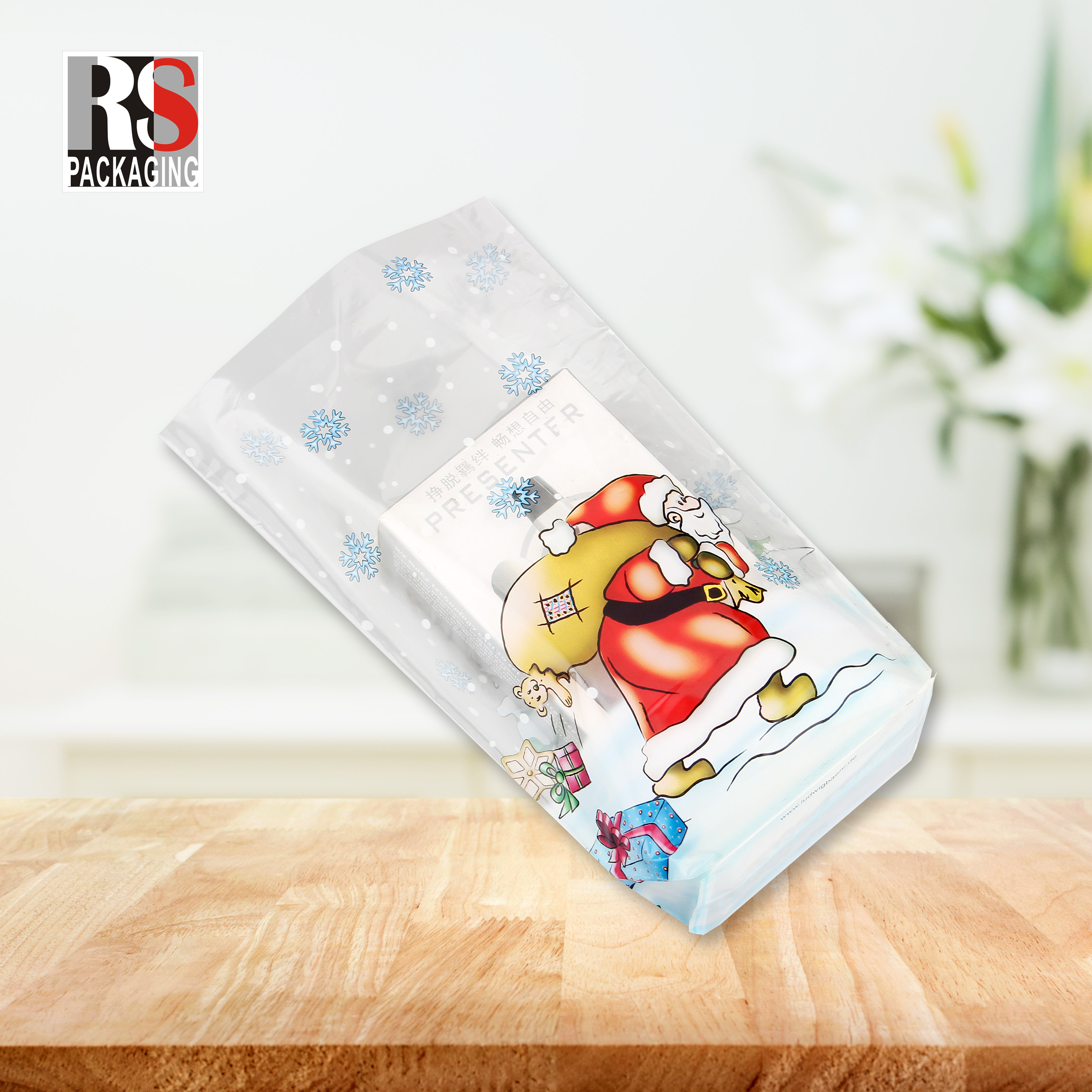 Cellophane Flat Bottom Bag Packaging Heat Seal Stand Up Pouches For Candy Chocolate