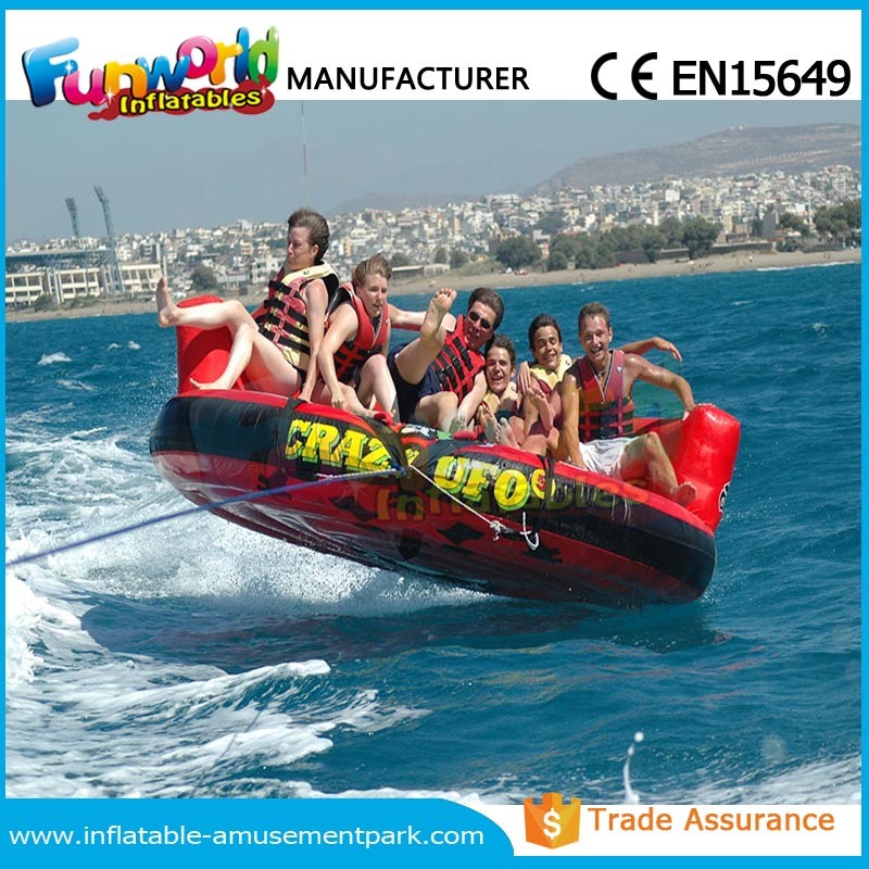 Custom Colorful Inflatable Water Toys Inflatable Crazy UFO For Water Games