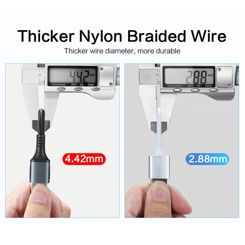 100W Multiple Data Cable Type C Fabric Braided Data Transfer Cord