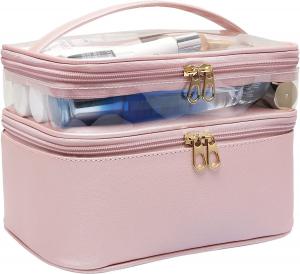  Multi-functional and waterproof  Double Layer Large Makeup Organizer Bag Toiletry Bag Manufactures
