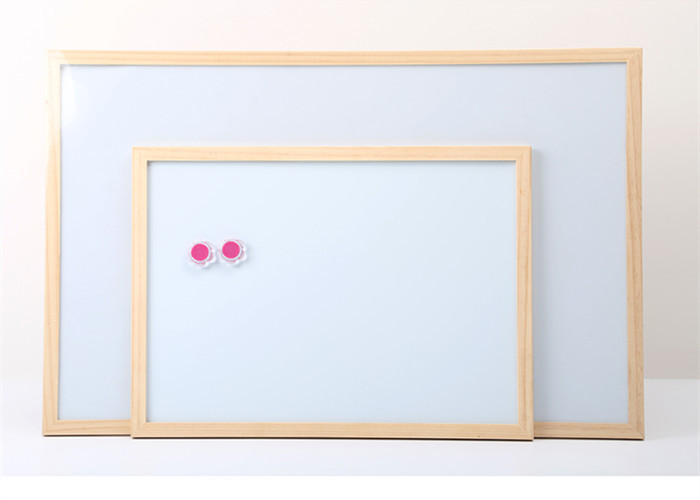 Wooden Framed Magnetic Board , Double Sided Dry Erase Board For Kids Writing