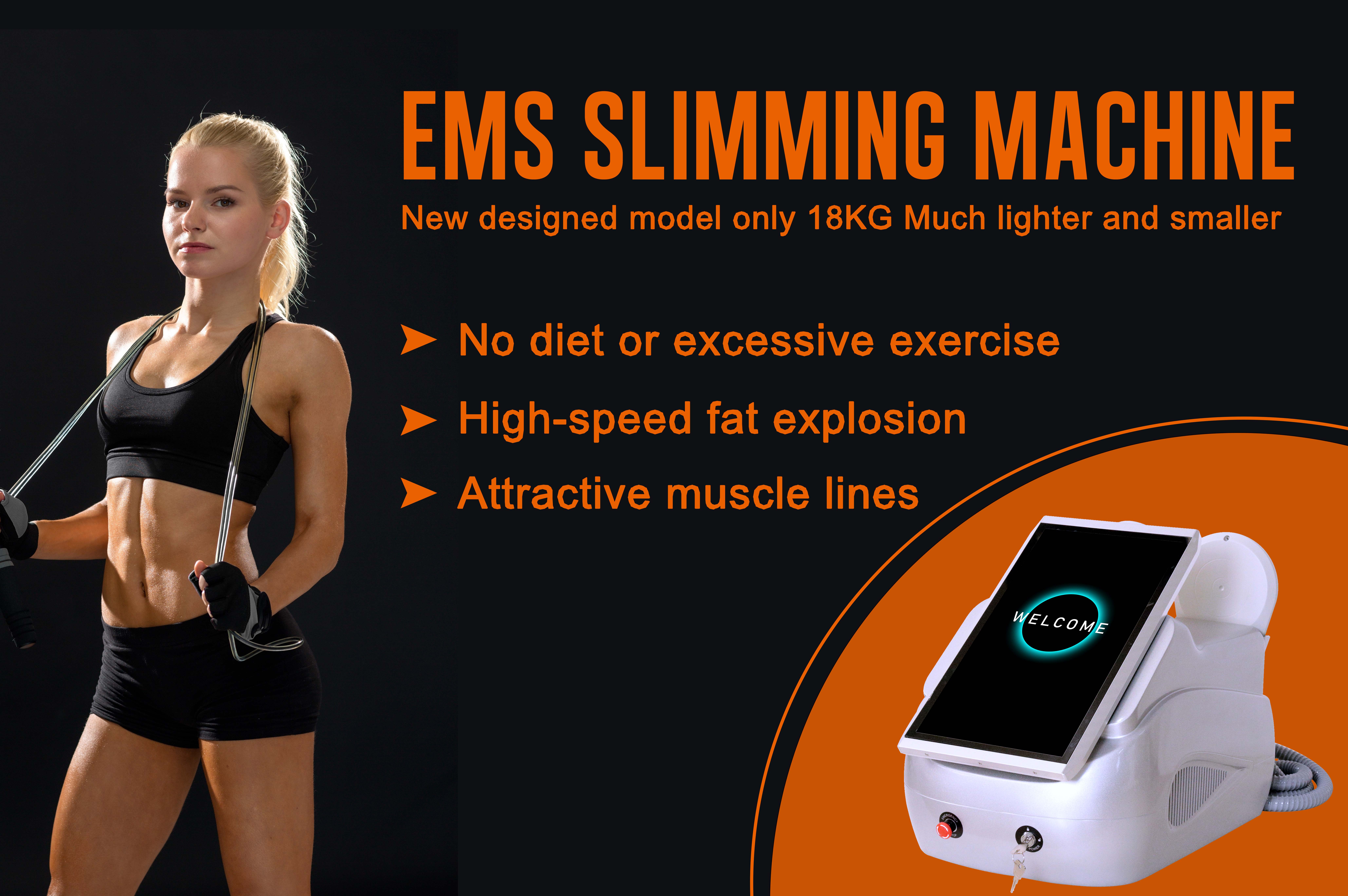 Beauty Salon EMS Slimming Machine Desktop Type For Weight Loss / Skin Tightening