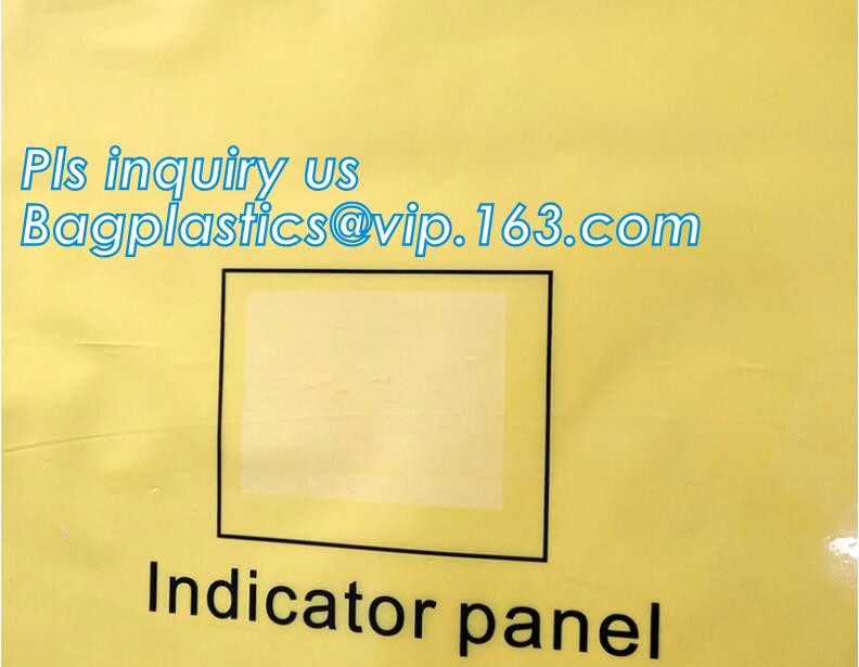 Customized color biohazard medical waste drawstring bag drawtape bag, biohazard medical waste bags for clinical waste,ye