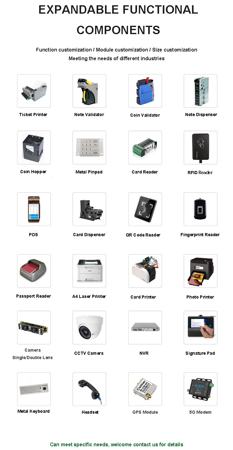 Smart Self Printing Kiosk Terminal Payment Self Service Credit Card Kiosks With Pos