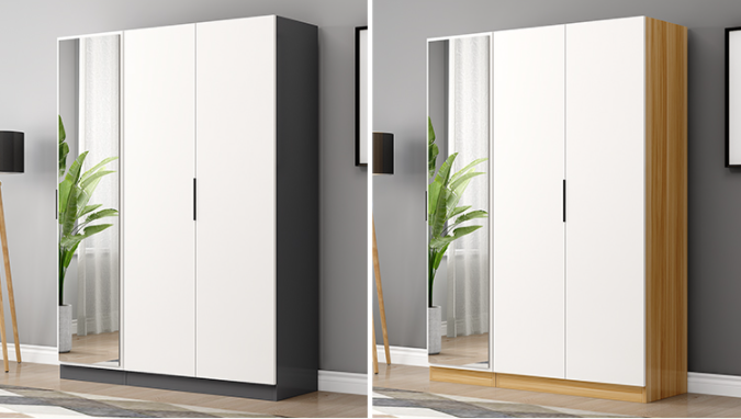 NO Folded YALIG Custom Simple Small Size Two Door Cabinet Clothing Room for Baby Closet Wardrobe Designs