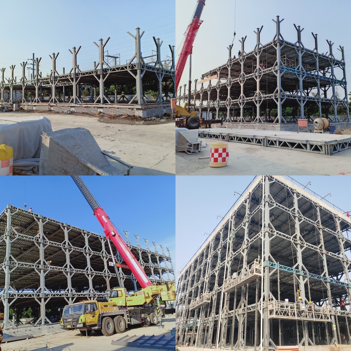International Standard Prefab Commercial Office Building Painted / Hot Dip Galvanized