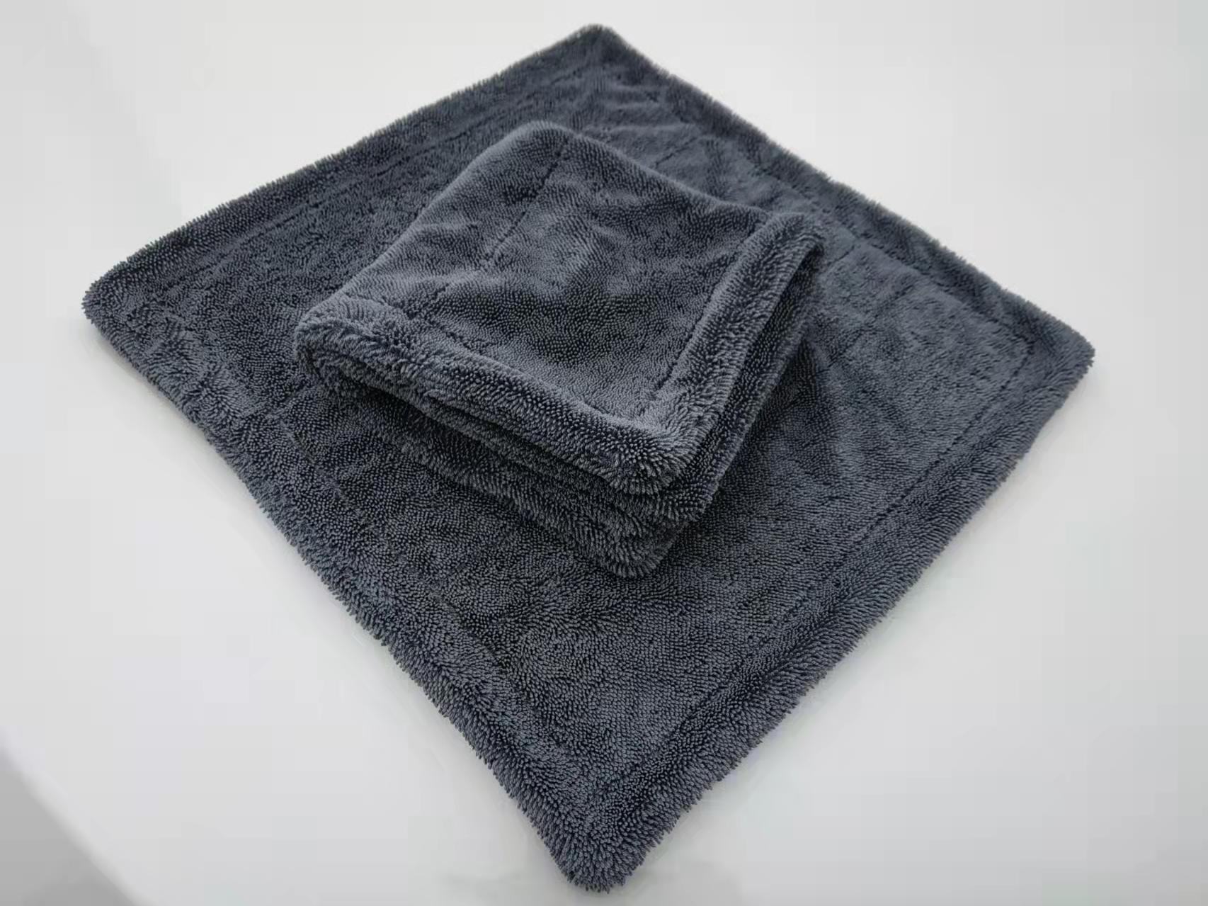 Rectangle Microfiber Car Cleaning Cloth Double Layer Absorbent Towel for Car Wash