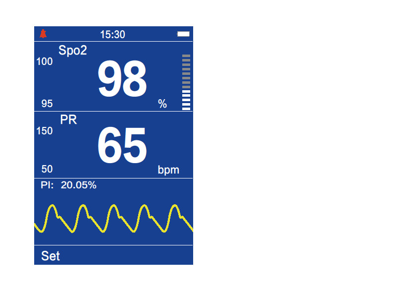 CE ISO Handheld Pulse Oximeter 320*480 Portable Vital Sign Monitor