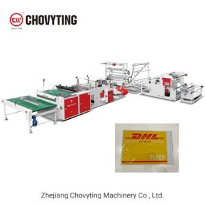 China side seal poly bag machinery DHL TNT Express courier Bag Making Machine 70pcs/min on sale