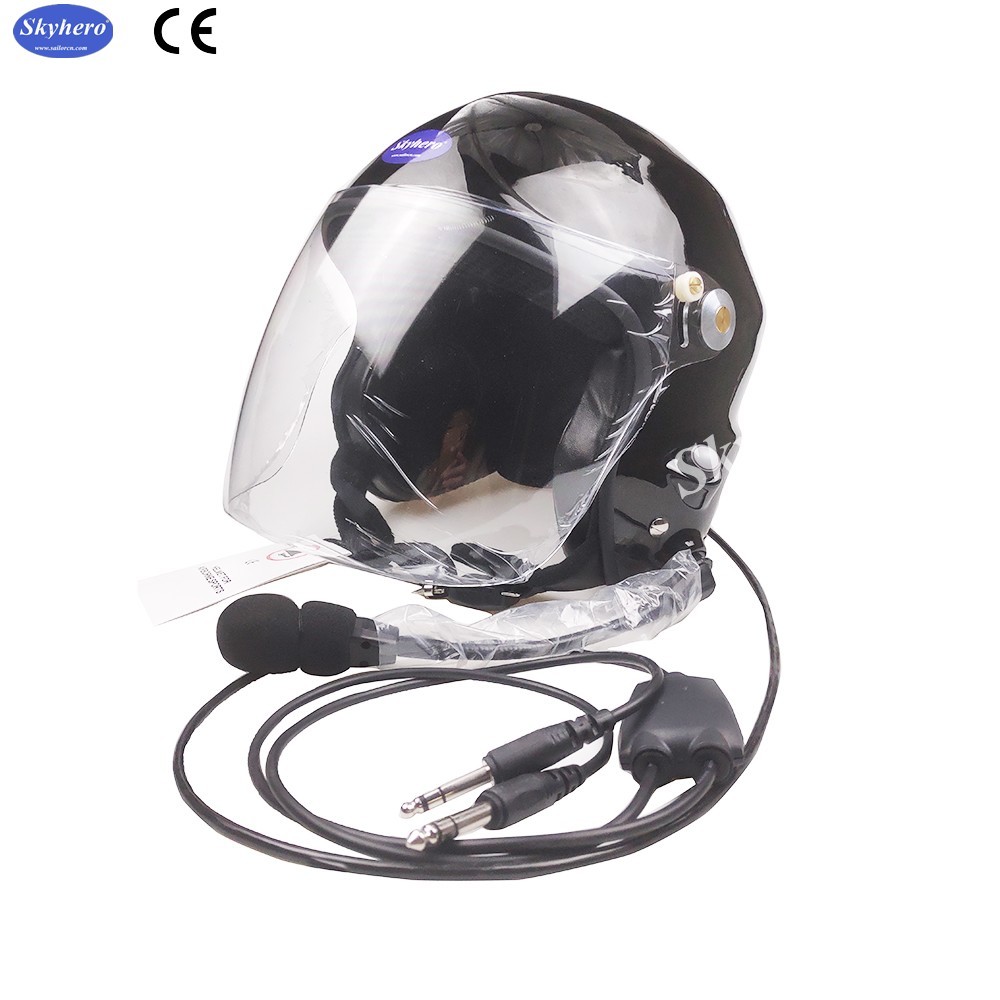Noise Cancel PPG Black Helmet With Full Headset EN966 Certificated Paramotor Helmet China Supplier blue red black