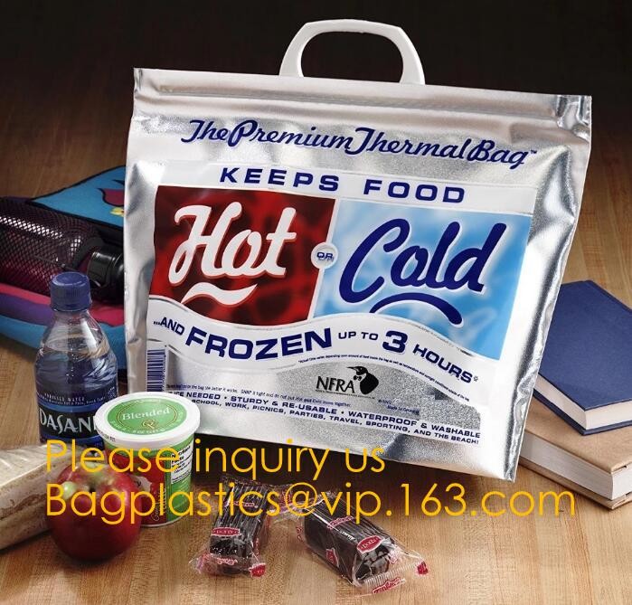 Aluminum Foil Food Use Disposable Cooler Bag Insulated Thermal Bag Organizer Storage Frozen Lunch Bag bagease bagplastic