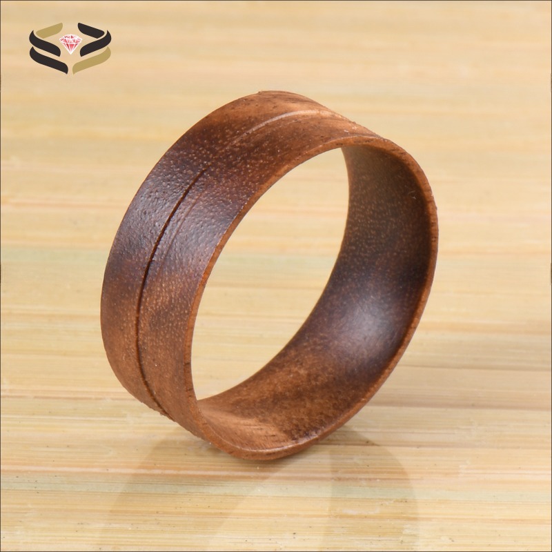 Iron Wood Golden Sandalwood Chicken Wing Koa Wood Ring Core 8mm For Inlay