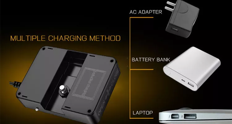 Wireless Inductive Charging LED Miner Lamp IP68 15000lux