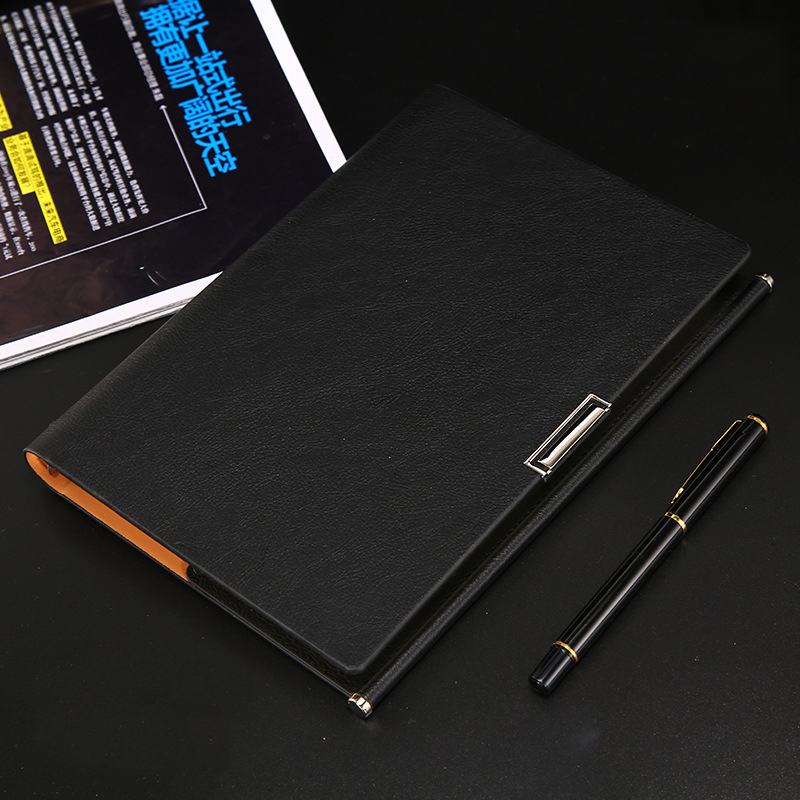 A5 Customized Logo PU Leather Notepad with 100 Sheets Inner Pages and Daily Weekly Monthly Planner