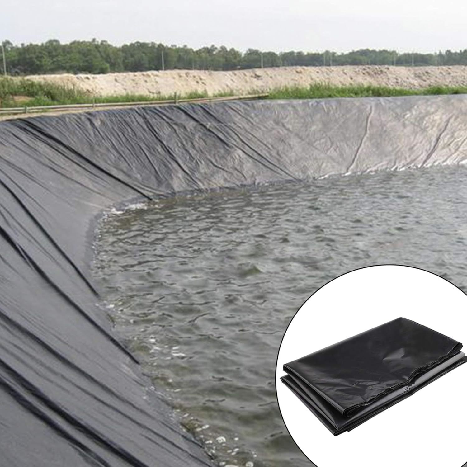 HDPE Geomembrane Pond Liner 0.1 - 5mm thickness Geomembrane Pond Liner Fish Farm