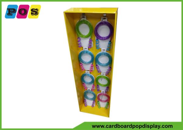 Cardboard POP Side Wing Display , Metal Pegs Product Display Stands For Skipping