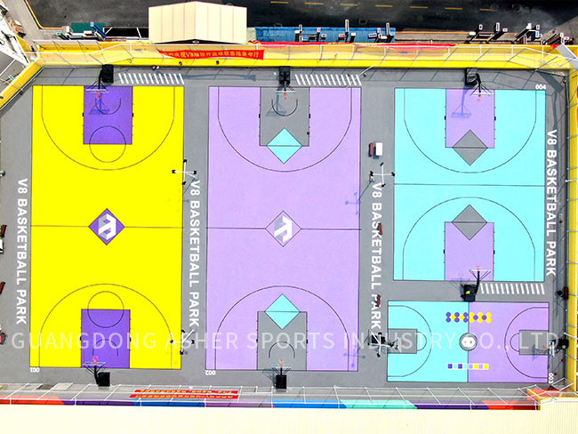 Smooth surface SPU Flooring Material 3mm Thickness Tennis Court Use