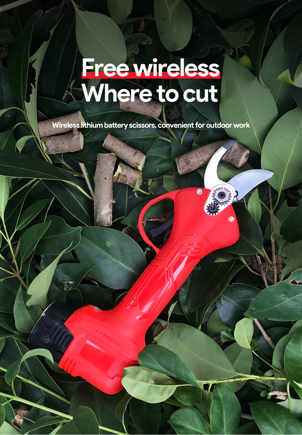 2.5CM Battery Orchard Pruner Cordless Pruner with Cheap Price 16.8V 2.5Ah