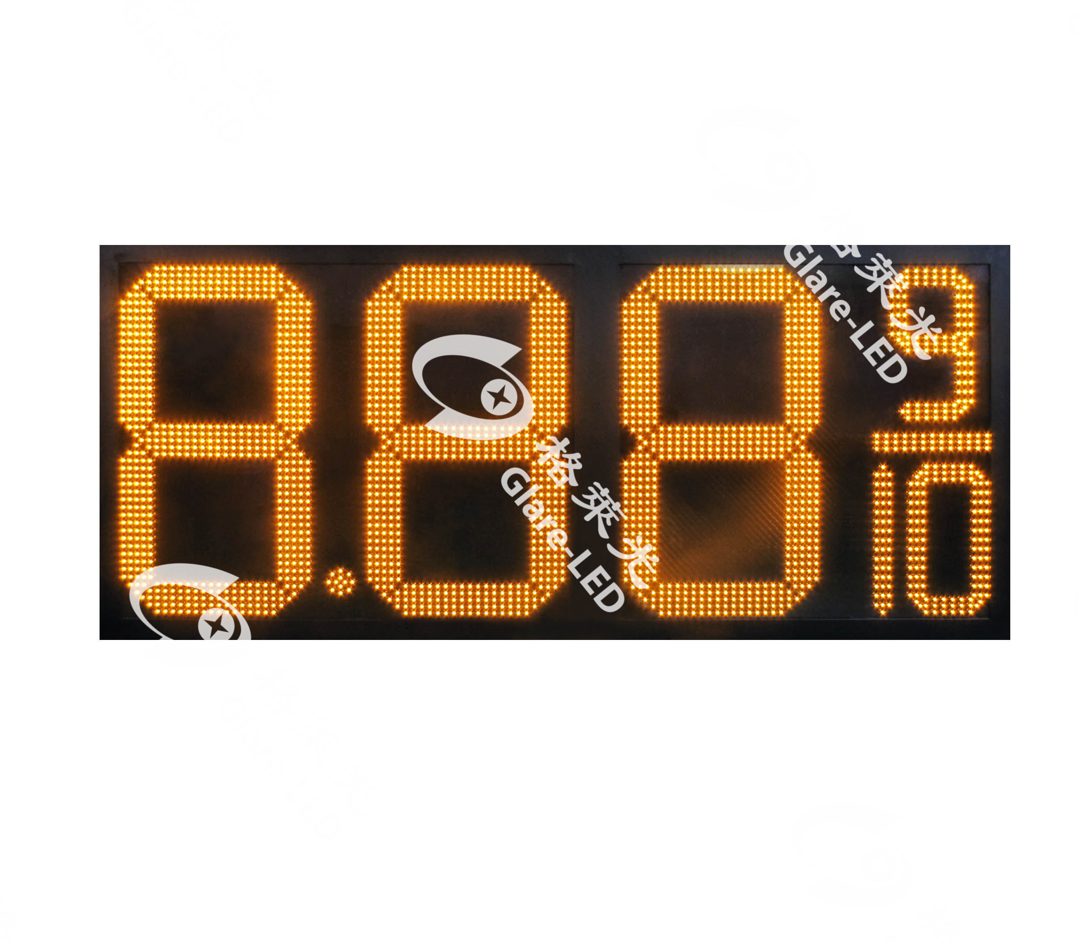 High Brightness 5000-8000cd/m2 LED Gas Price Sign with 8"-32" Digit Height and