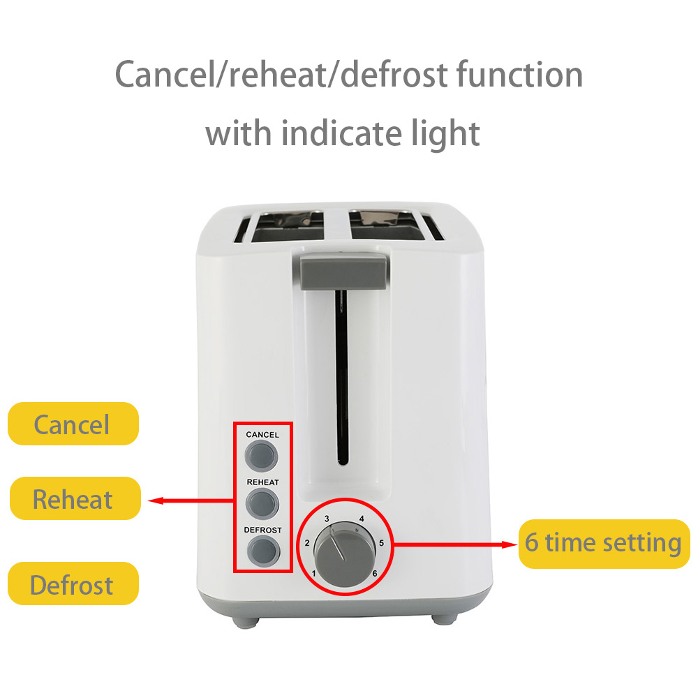 New White housing 2 slice bread toaster Toasters For Home Appliance