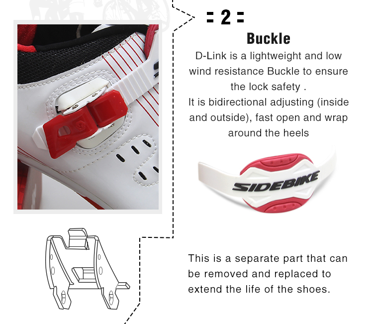 Versatile Mens MTB Cycling Shoes Water Resistant With Special Buckle D-Link