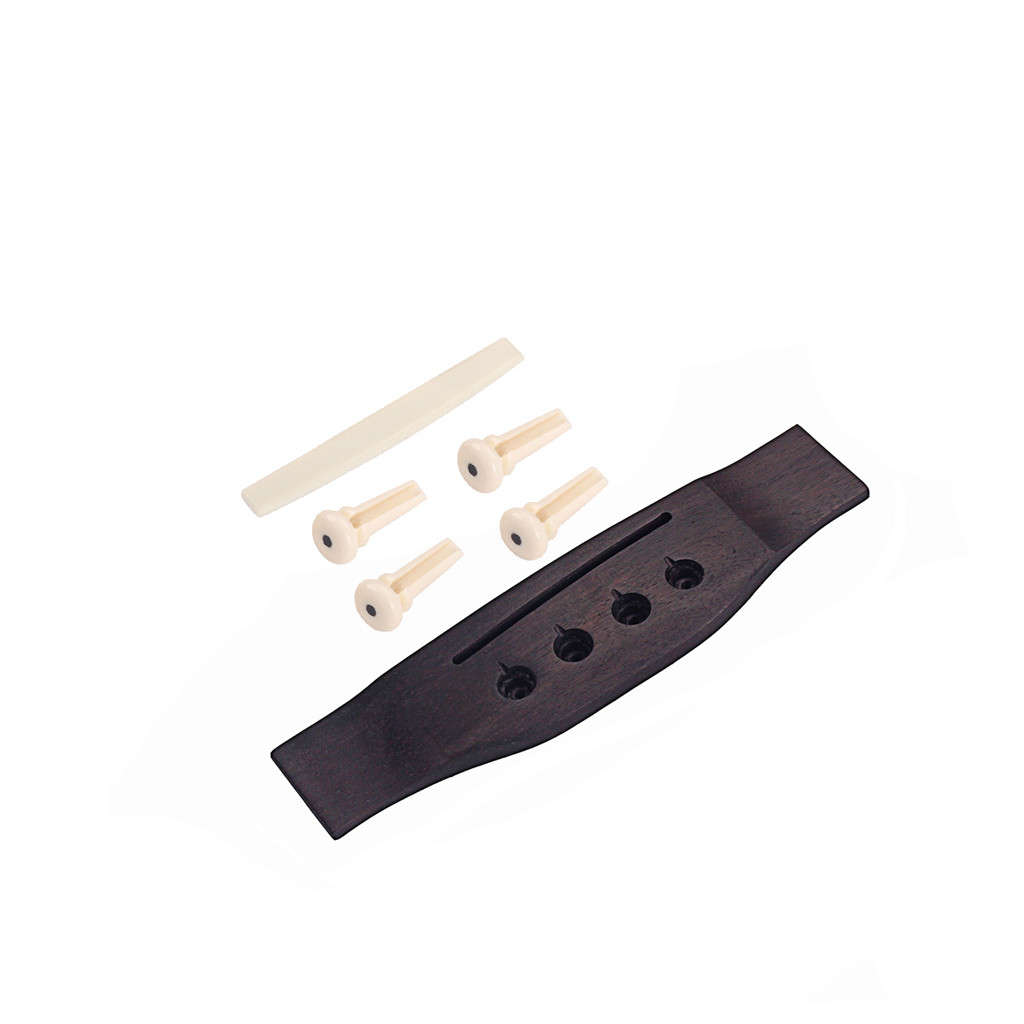 Rectangular 4 String Acoustic Guitar Bridge Set Electric Guitar Components