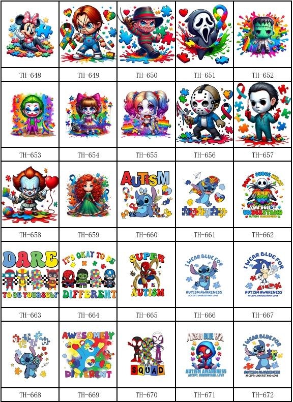 DTF heat transfer stickers Gang heat transfer DTF printing service supports customized batch production
