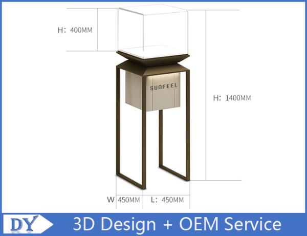 Factory manufacturers design museum showcase with stainless steel tempered glass