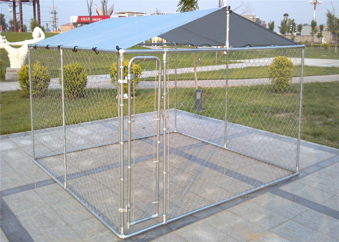 Chain link dog kennel dog run playpen 6'x10'x10'