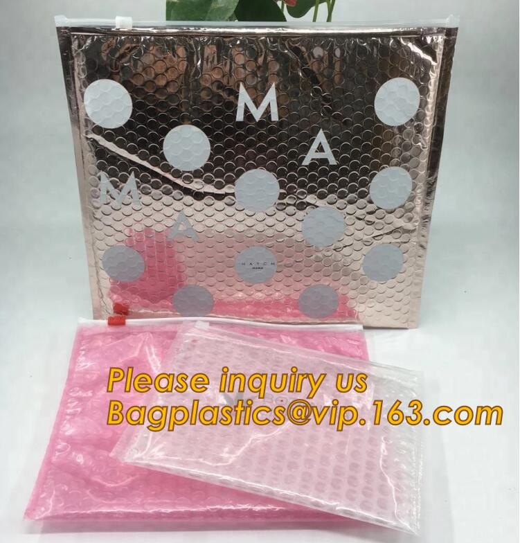 Custom Bubble Zip lockkk Packaging Bag Slider Padded Bag,Anti Shock Plastic PE Material Mailer Zip Lock Padded Bag /Slider
