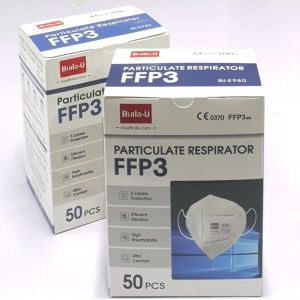  Buda-U FFP3 Face Mask Respirator, Nonwoven Protective Face Mask CE0370 With 2 Layers Water Electret Meltblown Fabric Manufactures