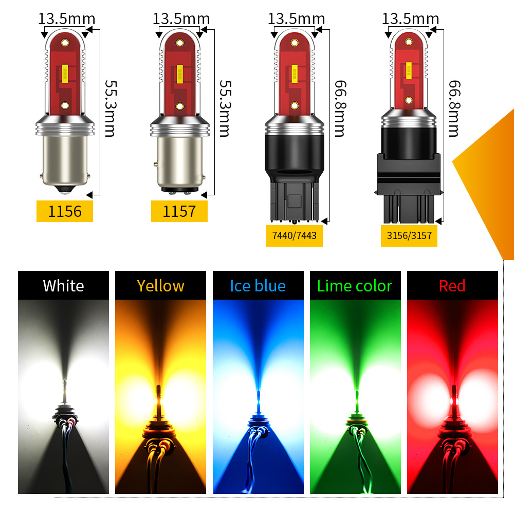 T20 3157 LED Tail Light Bulbs , CSP LED Replacement Bulbs