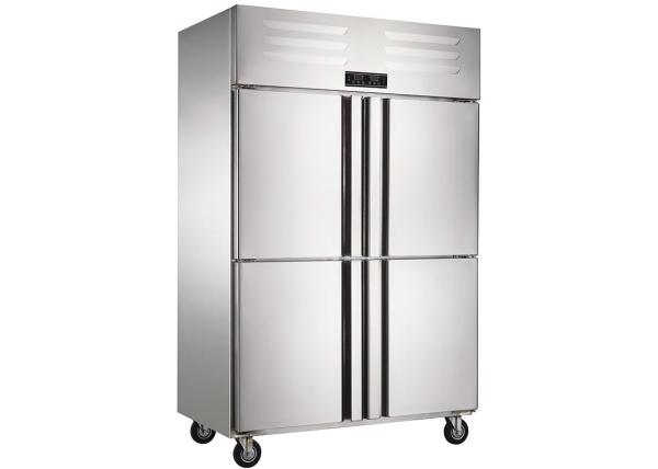 Double Temperature Commercial Refrigerator Freezer With 4 Solid Doors Temp.