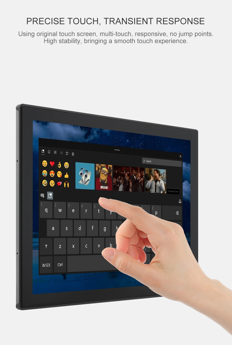 8 10 12 15 Inch Capacitive Resistance Panel Mounted Embedded Touch Panel Pc