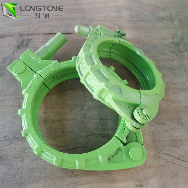 6 Inch Concrete Pump Clamp Vertical , Snap Dn180 Bolt Pipe Clamp