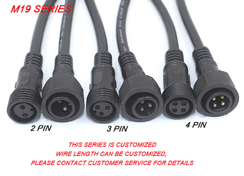 2Pin 8Pin waterproof wire connectors For Outdoor Lighting Equipment