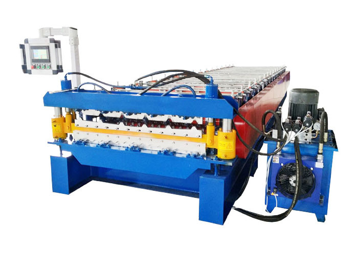 2 Types Iron Sheet Making Machine , Profile Roll Forming Machine 16 Rows Rollers
