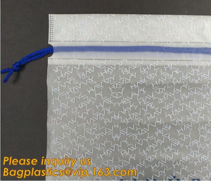 Plastic Bag OEM Custom PVC Loop Handle Image Printed Plastic Shopping Bag,Promotional Clear Waterproof Plastic Cosmetic