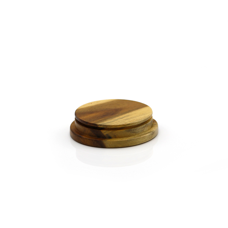 Decorative Wooden Jar Lid Dustproof Spice Jar Acacia Lid Silicone Mug Cup Cover