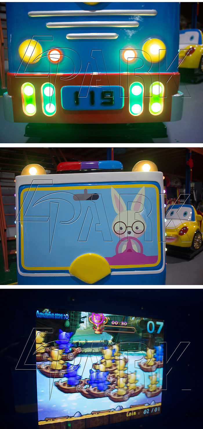 180KG Kiddy Ride Machine Fire Car Shooter Game Mp3 2 Players Swing Car